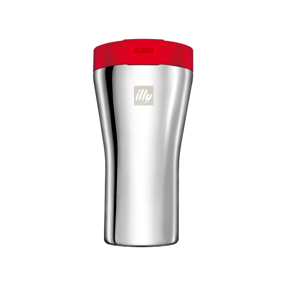 

illy Travel Mug by Alessi - 35CL, Stylish Silver