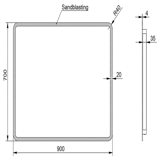Bernstein Mirror with LED Light & Sensor 90x70 cm