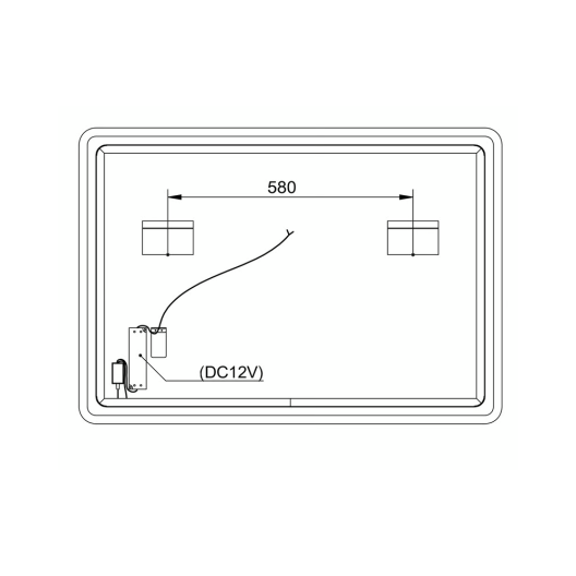 Bernstein Mirror with LED Light & Sensor 100x70 cm