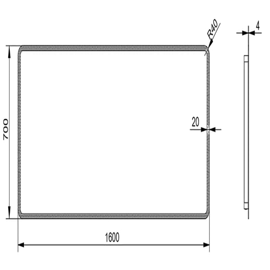 Bernstein Mirror with LED Light & Sensor 160x70 cm