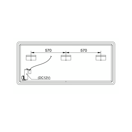Bernstein Mirror with LED Light & Sensor 160x70 cm