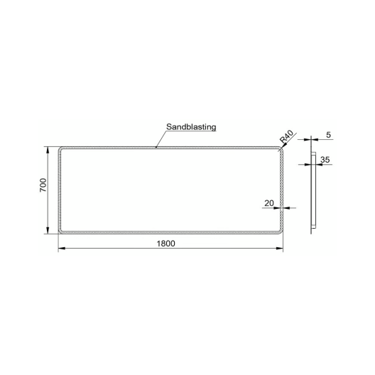 Bernstein Mirror with LED Light & Sensor 180x70 cm