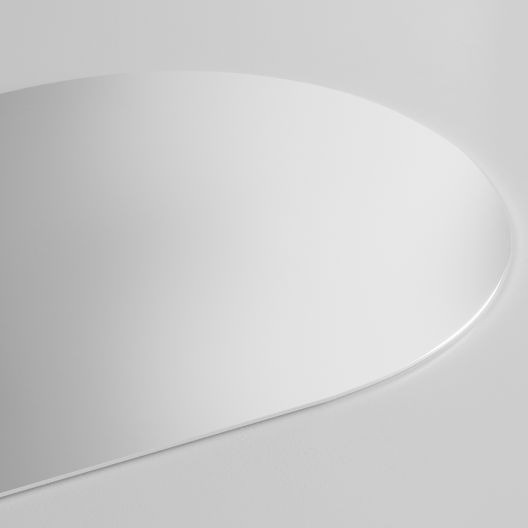 Handcrafted Frameless Oval Wall Mirror 40x90 cm