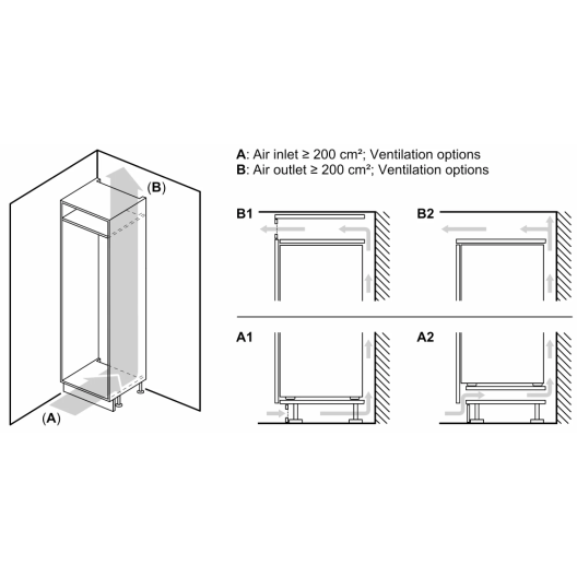 Siemens Built In Upright Fridge - 321 L