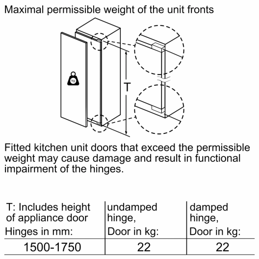 Siemens Built In Upright Fridge - 321 L