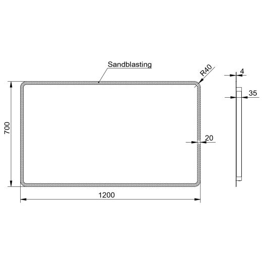 Bernstein Mirror with LED Light & Sensor 120x70 cm