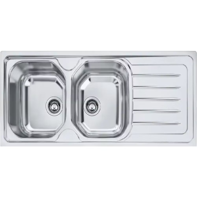 Franke Inset Double Bowl Kitchen Sink 116(L) x 50(W) x 16(D) cm - Stainless Steel