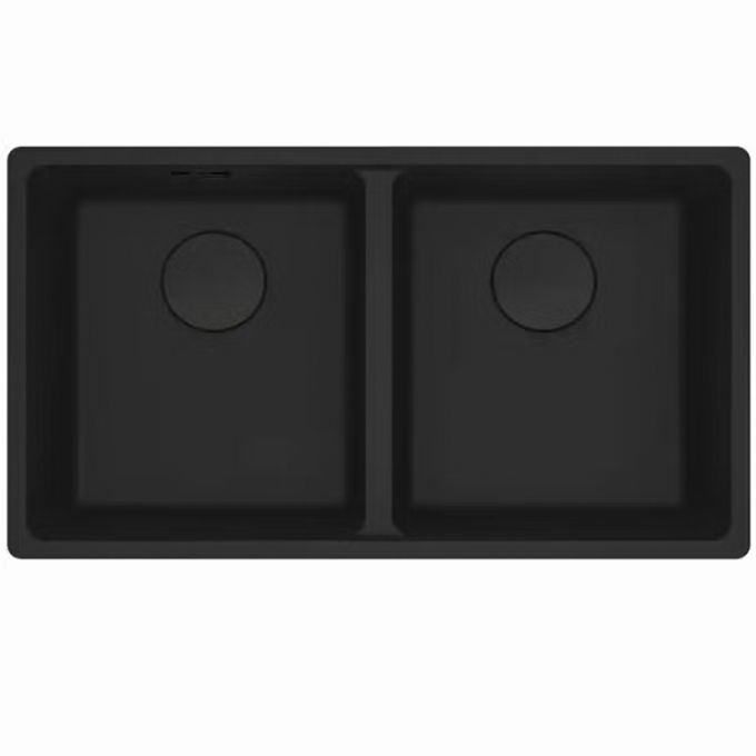 Franke Undercounter Double Bowl Kitchen Sink 75.3(L) x 43.3(W) x 20(D) cm - Black