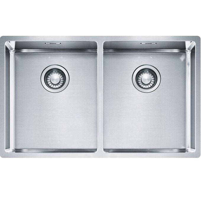 Franke Undercounter Double Bowl Kitchen Sink 74(L) x 45(W) x 20(D) cm - Stainless Steel