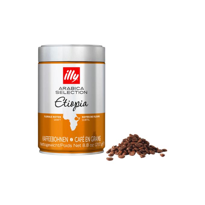 حبوب قهوة كاملة أرابيكا إثيوبيا - بطعم قوي من إيلي، 250 جم