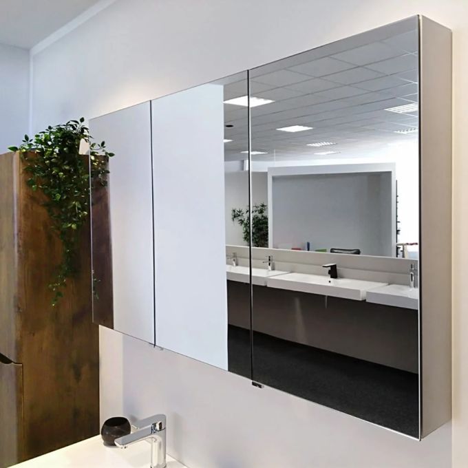 Bernstein Triple-Door Bathroom Mirror Cabinet - 120cm (W)