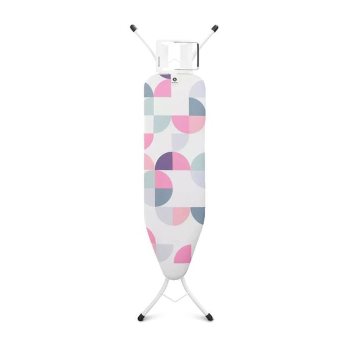 Brabantia Ironing Board with Solid Steam Iron Rest, Abstract Leaves Design - Size B  