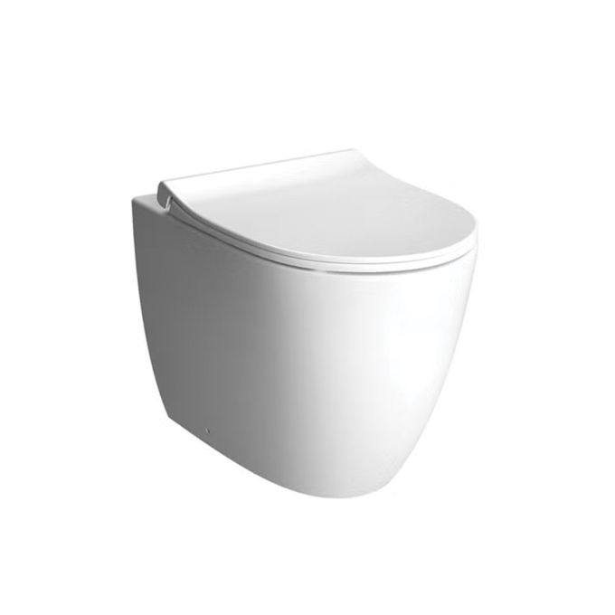 VitrA Rimless Floor Standing WC Toilet 54 cm (D) - Glossy White