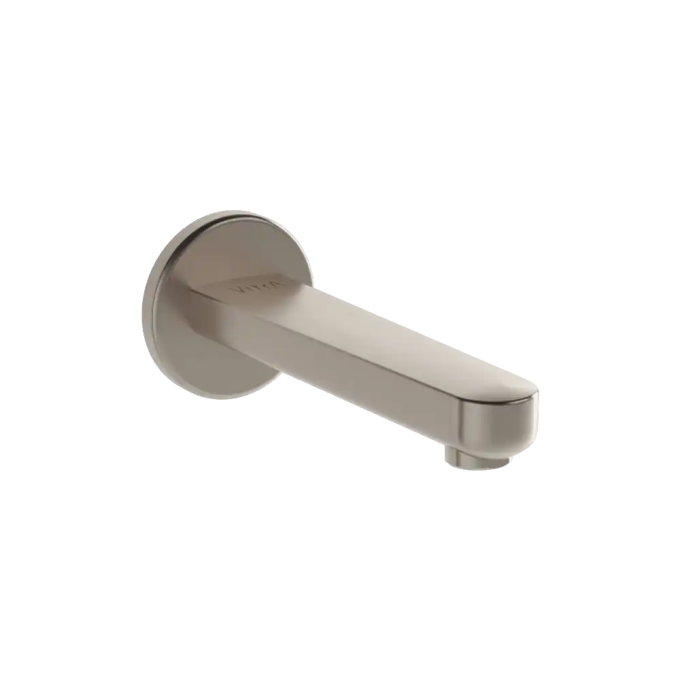 VitrA Root Round Bathtub Spout - Brushed Nickel
