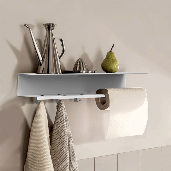 Fink Brussel Paper Towel Holder in Steel 60cm (W) - Polar White