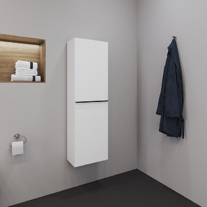خزانة حمام جانبية - أبيض مطفي من ديورافيت