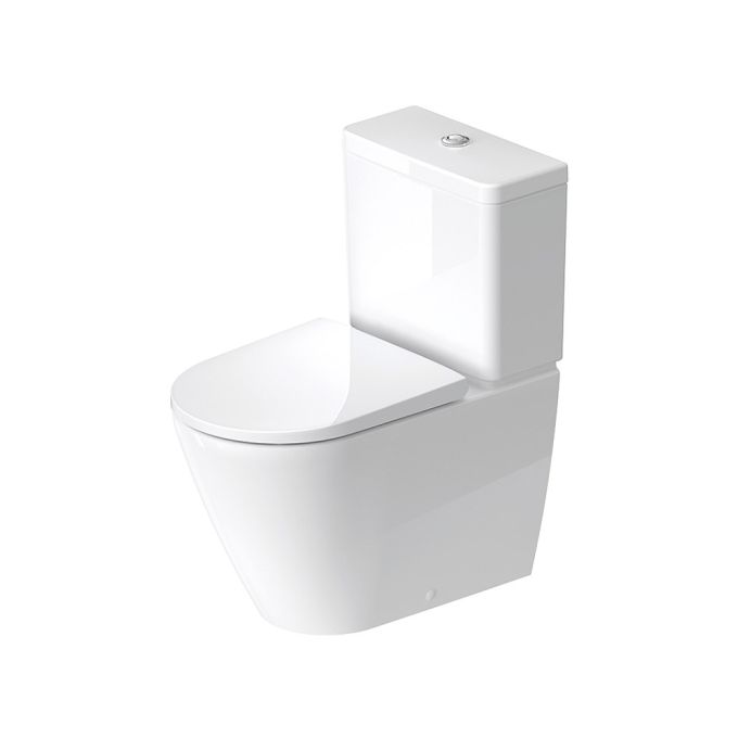 Duravit Rimless Floor standing Toilet - Glossy WhiteGlossy White