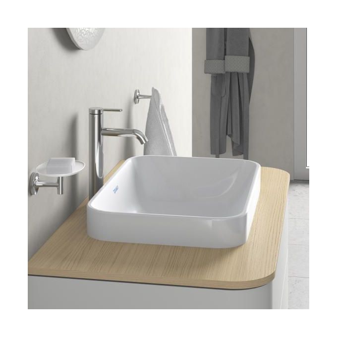 Duravit Happy D.2 CounterTop Wash Basin 60(W)x40(D)  cm Incl. Waste Set - Glossy White