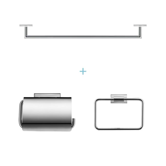 Duravit Bathroom Accessories Set of 3 Items - Chromeكروم