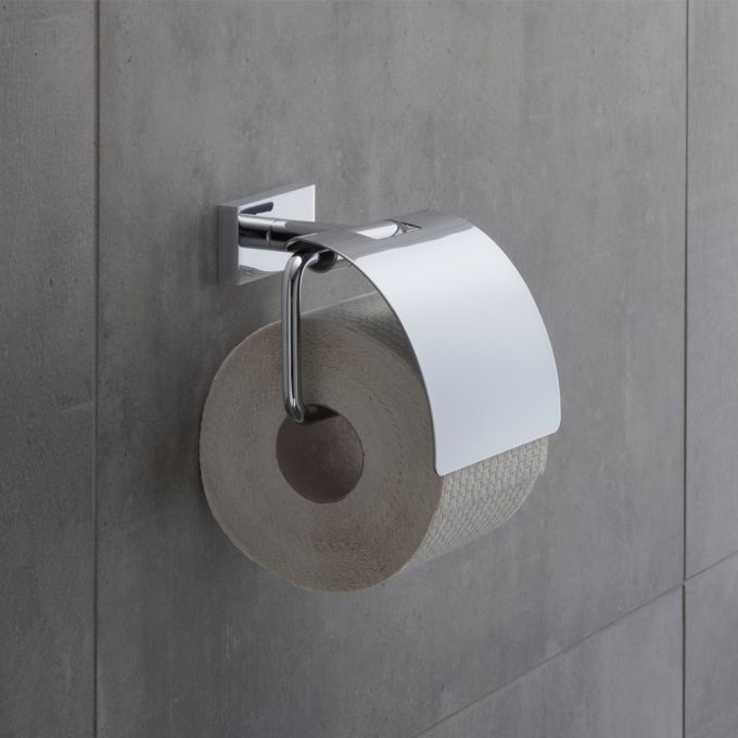 Duravit Toilet Paper Holder With Cover - Chrome