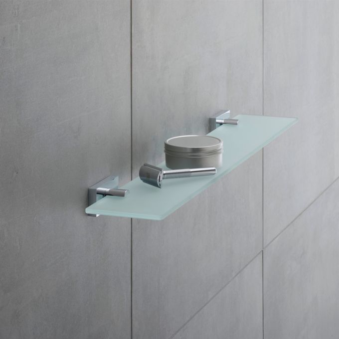 Duravit Glass Bathroom Shelf 60cm (L) - ChromeChrome
