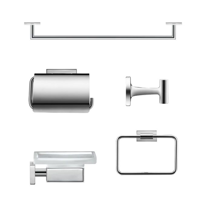 Duravit 5-Piece Bathroom Accessory Set - Chrome