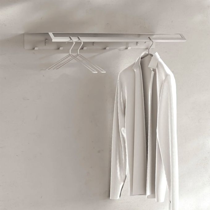 Fink Lyon Steel Coat Rack 97cm (W) - Polar White