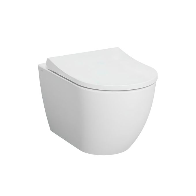 VitrA Mia Rimless Wall Mounted WC Toilet 54 cm (D) – Glossy White