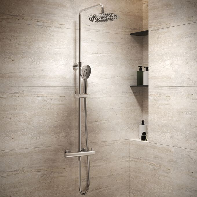 VitrA All-In-One Thermostatic Full Shower System With Mixer - ChromeChrome
