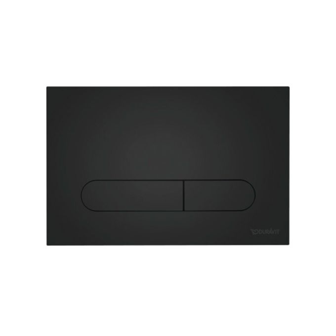Duravit Beta 100 Dual Flush Wall Plate - Matt Black