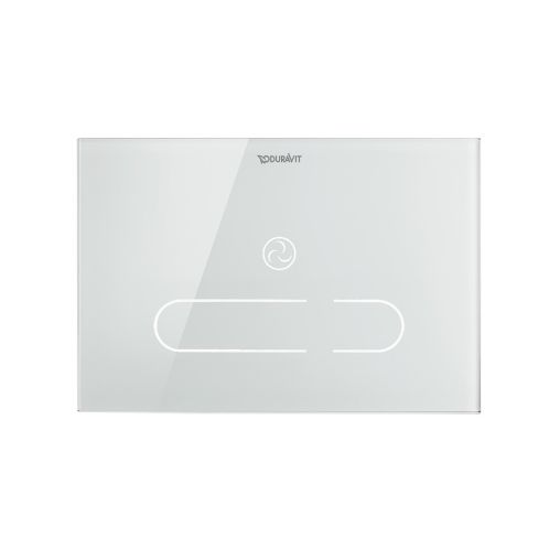 Duravit Touchless Dual Flush Plate for Toilet - Glass white