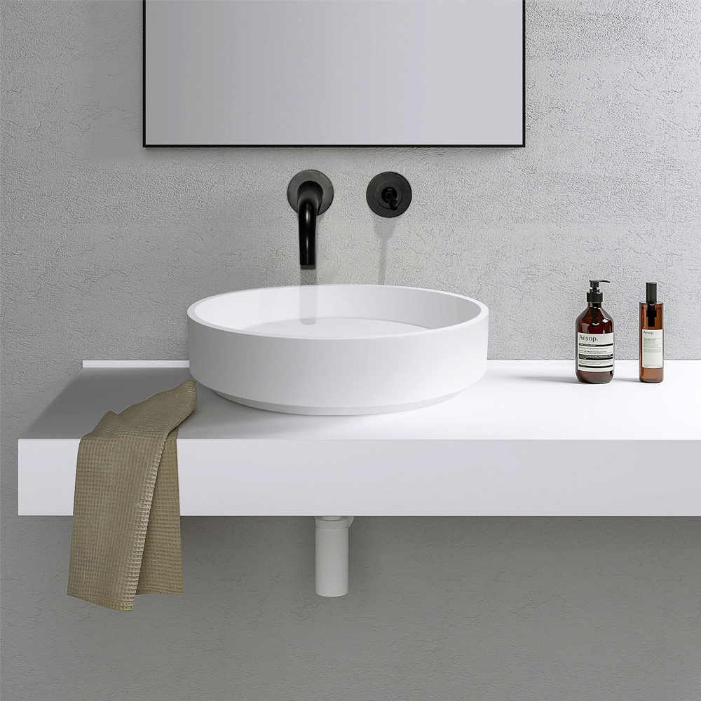 

Bernstein CounterTop Wash Basin 42(W)x42(D) cm Incl. Waste Set - Matt White