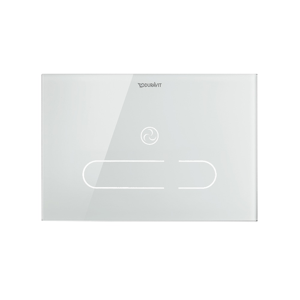 

Duravit Dual flush Plate for Toilet - Glass white